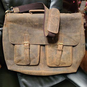 Leather messenger bag